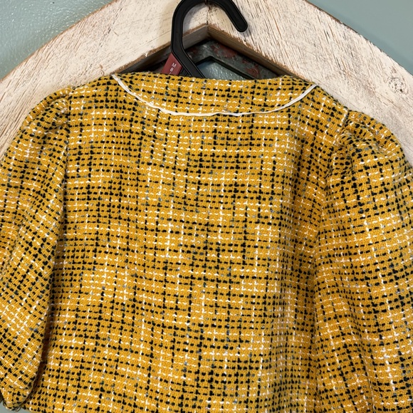 Janie and Jack Girls 4T Yellow Boucle Jacket - Picture 7 of 8